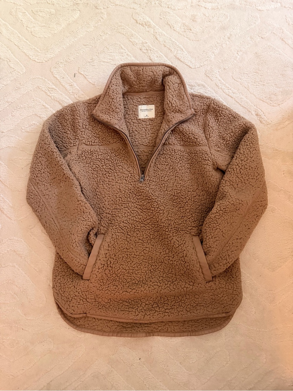 Abercrombie & Fitch Taupe Sherpa Jacket